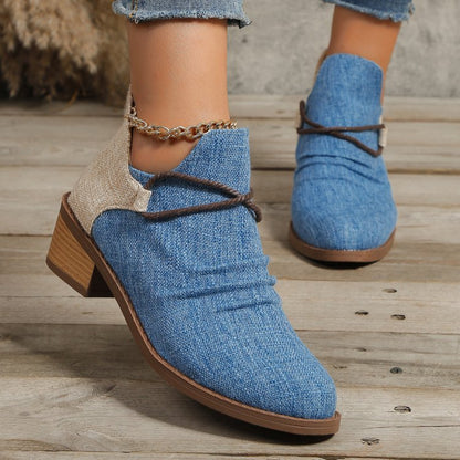 Classic Contrast Canvas Low-Top Boots