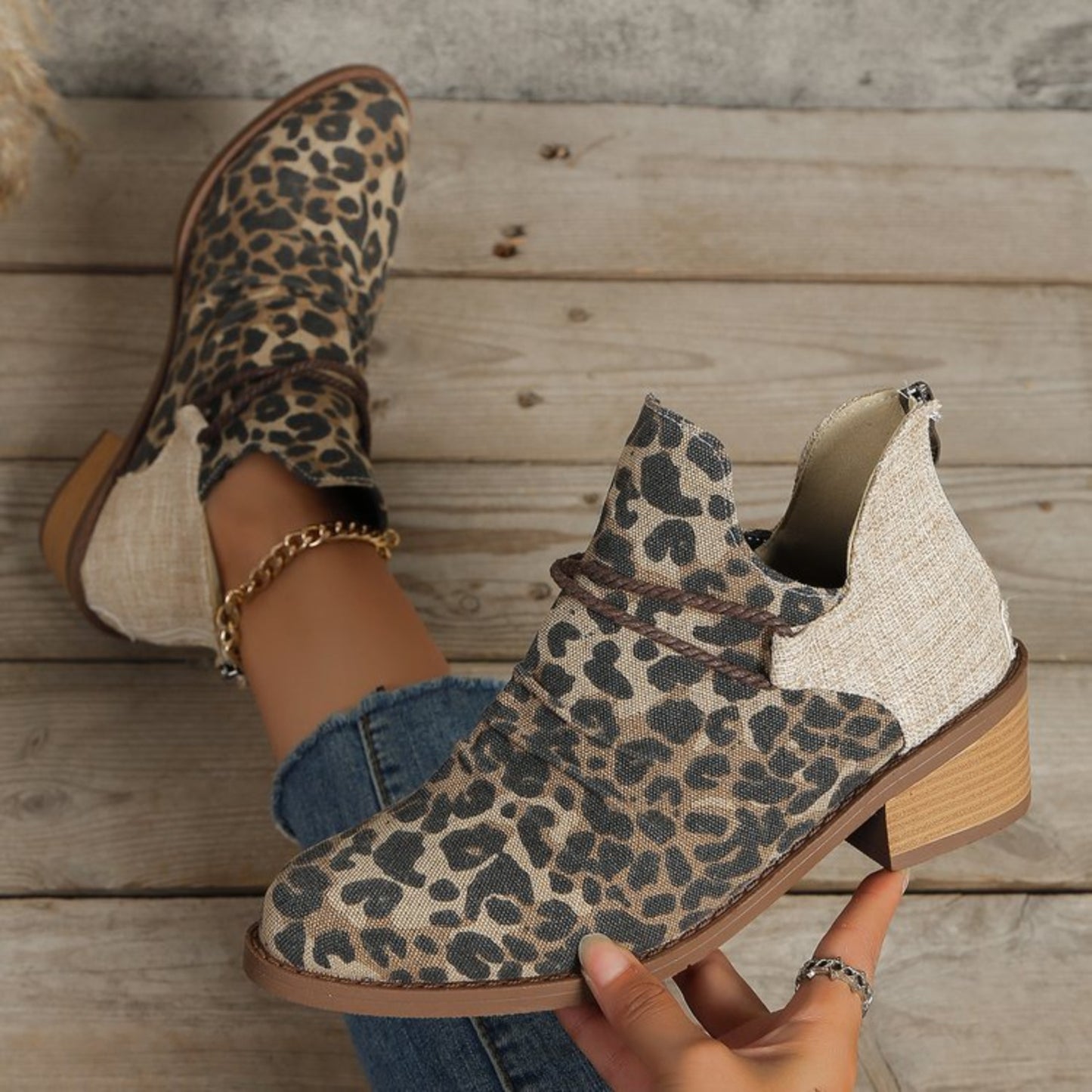 Classic Contrast Canvas Low-Top Boots